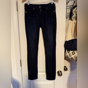Truereligion straight leg/skinny jeans  low waist dark wash no stains